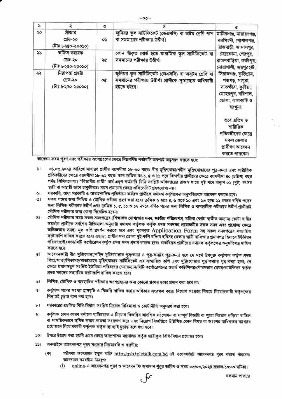 Geological Survey of Bangladesh (GSB) job circular GSB 41.jpg
